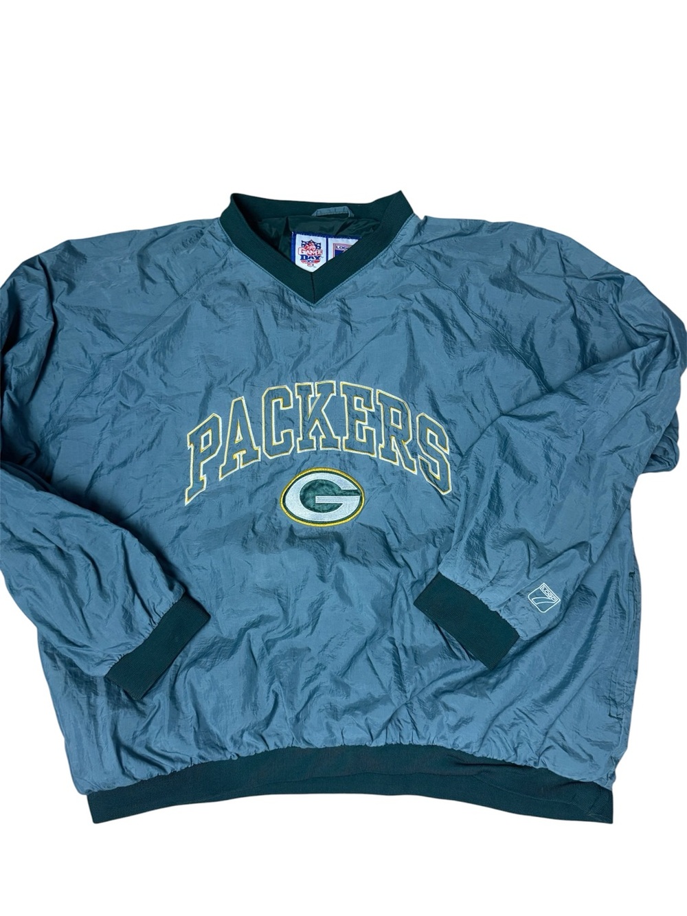 Vintage Logo 7 Green Bay Packers Pullover Windbreaker Game Day